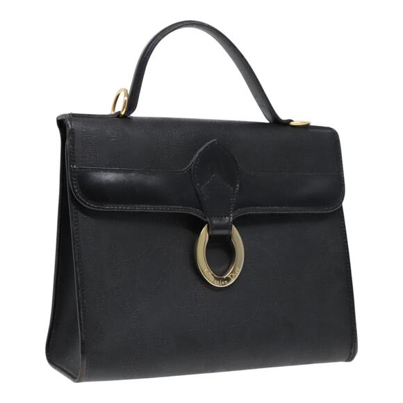 DIOR Trotter Canvas Hand Bag Black Gold - Picture 1 of 16